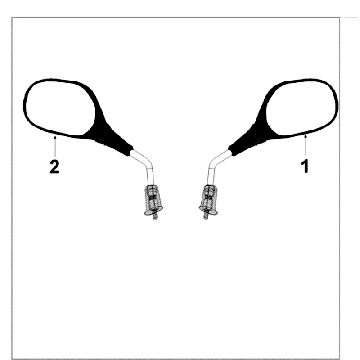 Spiegels Peugeot Tweet old grijs