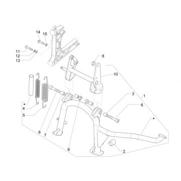 Middenstandaard Piaggio MP3 500 LT Sport 2014-2016