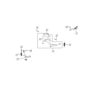 Middenstandaard - Zijstandaard - Kickstartpedaal Kymco Agility RS 4-takt wit 09 Middenstandaard - Zijstandaard - Kickstartpedaal Kymco Agility RS 4-takt wit 09
