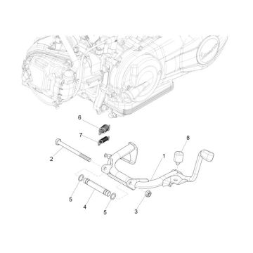 Middenstandaard Vespa Primavera 50 4-takt IGET 3V Euro 4