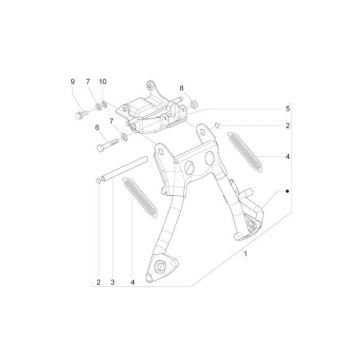 Frame - Middenstandaard Piaggio Zip 2000 2-takt AC