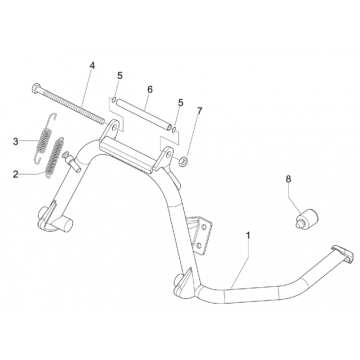 Middenstandaard - Zijstandaard Piaggio MP3 300 LT Sport 2009-2014