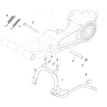 Middenstandaard Vespa Elettrica 45km/u Euro 5 2021