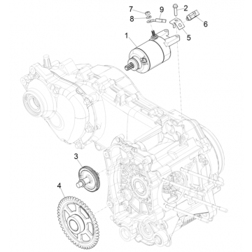 Startmotor - Starttandwiel Piaggio Beverly 300 HPE 4V ABS Euro 5 2021-2022