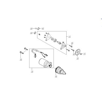 Startmotor - Oliepomp Kymco Super8 50 4-takt 2009→ Matzwart