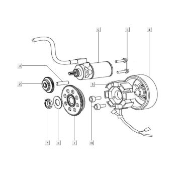 Starter motor assy Kymco Filly 50 E5+
