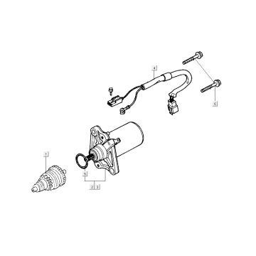 Startmotor - Bendix Kymco G-Dink 2-takt Donkergrijs