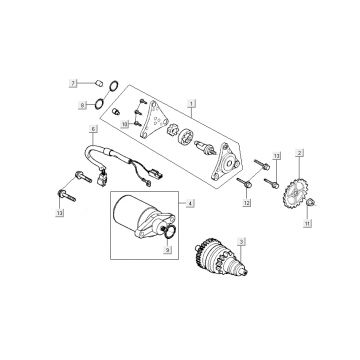 Startmotor - Bendix Kymco New Dink 4-takt wit