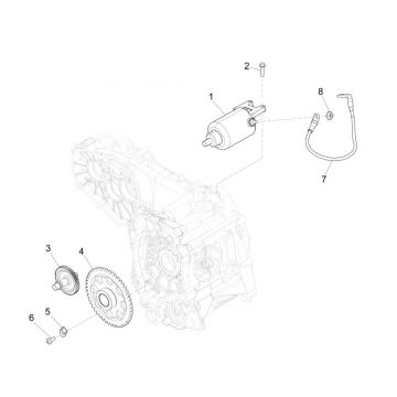 Startmotor - Starttandwiel  Piaggio MP3 300 ie LT Business - Sport (met en zonder ABS) 2016-2018