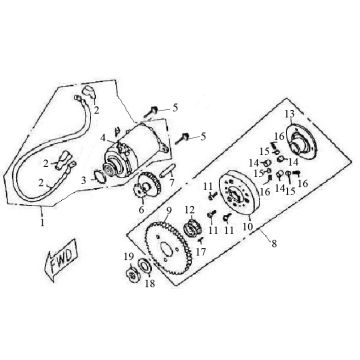 Startmotor BTC Grande Retro 125