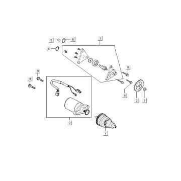 Startmotor - Bendix - Oliepomp Kymco Agility 12' 4-takt zwart