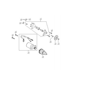 Startmotor - Bendix - Oliepomp Kymco Carry 4-takt wit
