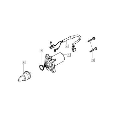 Startmotor - Bendix Kymco Super9 50 2-takt LC oud model matzwart-geel