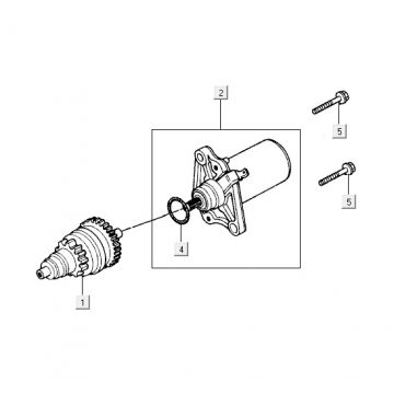 Startmotor - Bendix Kymco Yup 50 2-takt AC zilver-oranje