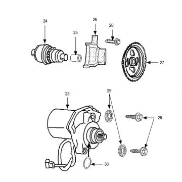 Startmotor - Bendix Peugeot Ludix One 50 2-takt