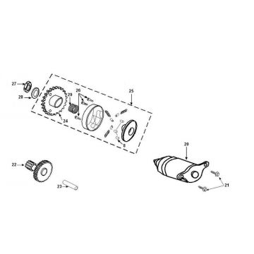Startmotor - Bendix Peugeot Tweet 50 4-takt AC