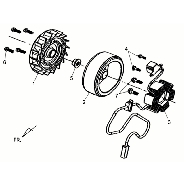 Ontsteking - Stator - Vliegwiel Sym Allo GT (WH006 S882U) white silver