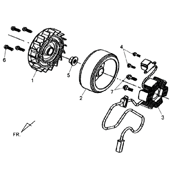 Ontsteking - Stator - Vliegwiel Sym Tonik (WH8018P) white