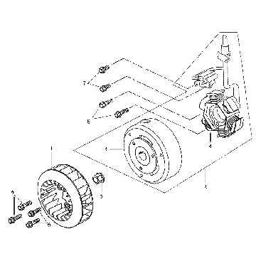 Ontsteking - Stator - Vliegwiel Sym DD50 blue