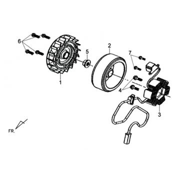 Ontsteking - Stator - Vliegwiel Sym XPRO 50 4-takt AC Euro 4