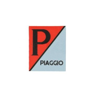 Sticker logo voorscherm Vespa LX / LXV / S / Primavera / Sprint grijs/rood