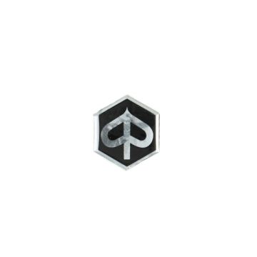 Sticker/embleem dik Zip 2000→Hexagon (Piaggio) zwart/zwart
