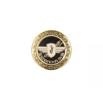 Sticker Zundapp logo rond zwart/goud z440-20.100f