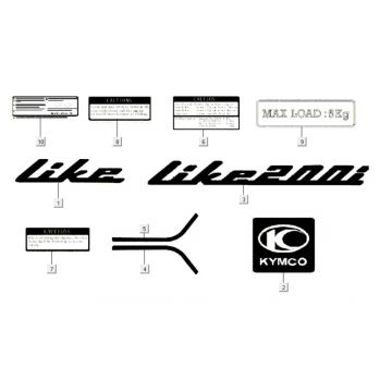 Emblemen - Stickers - Logo Kymco Like 200i Zwart