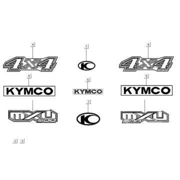 Emblemen - Stickers - Logo Kymco MXU 50 2-takt AC