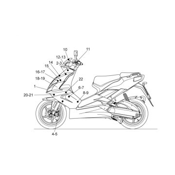 Emblemen - Stickers - Logo Aprilia SR 50 LC (injectie en carburateur) 2004-2009