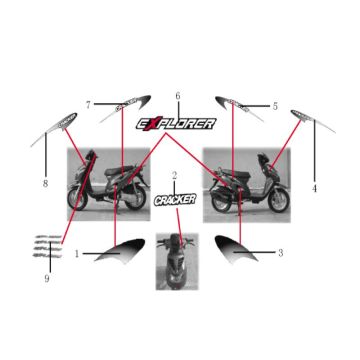 Emblemen - Stickers - Logo Generic Cracker 50 2-takt wit 2009 25