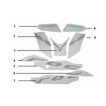 Emblemen - Stickers - Logo Generic Roc 50 2-takt 2010 rood 25