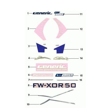 Emblemen - Stickers - Logo Generic Xor Williams 50 2-takt 2009