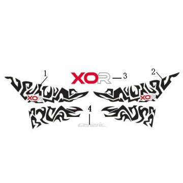 Emblemen - Stickers - Logo Generic Xor 50 2-takt AC 2006 zwart 25km/u