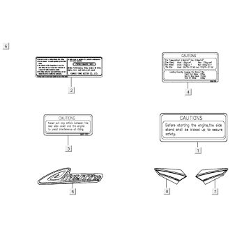 Emblemen - Stickers - Logo Kymco Agility 12' 4-takt zilver