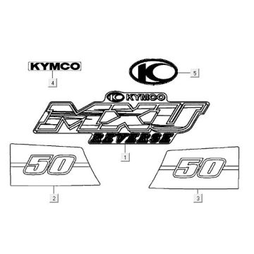 Emblemen - Stickers - Logo Kymco MXU 50