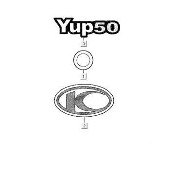Emblemen - Stickers - Logo Kymco Yup 50 2-takt AC blauw