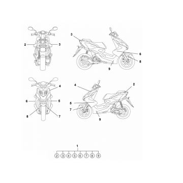 Emblemen - Stickers - Logo Yamaha Aerox 4-takt 2014