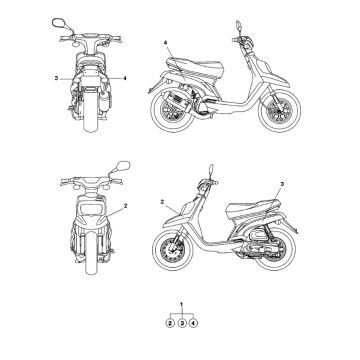 Emblemen - Stickers - Logo Yamaha Bw's 2-takt