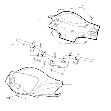 Stuur- Stuurkappen Peugeot Tweet 50 4-takt AC Stuur- Stuurkappen Peugeot Tweet 50 4-takt AC