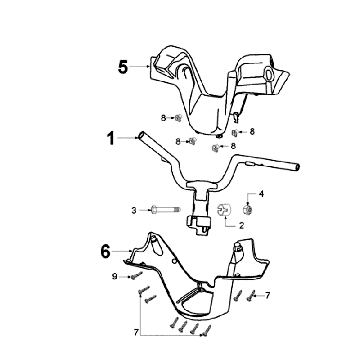 Stuur - Stuukappen Peugeot Elyseo zwart