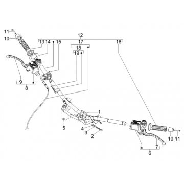 Stuur - Rempompen Gilera Runner 50 SP 50 2-takt LC 2010-2017
