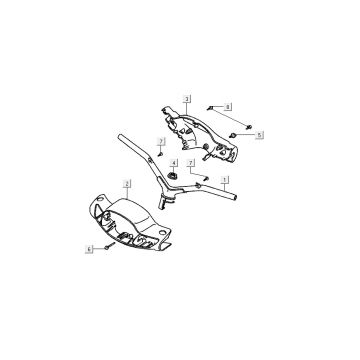 Stuur - Stuurkappen Kymco DJ 2-takt Zilver
