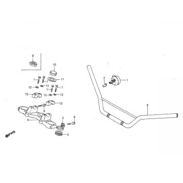 Stuur - Stuurbevestiging Honda MT50
