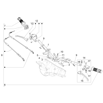 Stuur Vespa Elettrica 45km/u Euro 5 2021