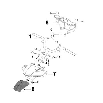 Stuur - Stuurkappen Peugeot Kisbee rood Stuur - Stuurkappen Peugeot Kisbee rood