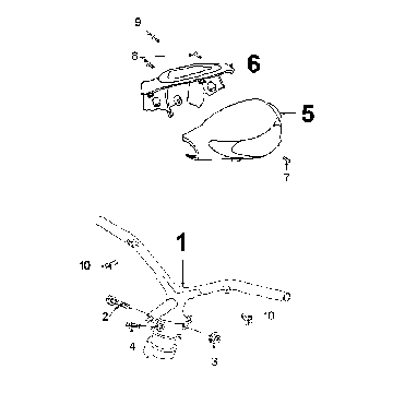 Stuur - Stuurkappen Peugeot V-Clic 50 4-takt AC Zwart