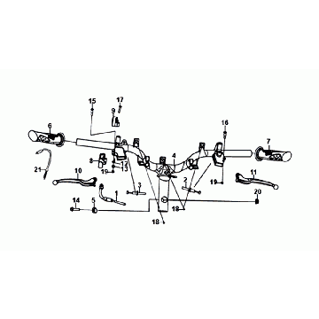 STUURBOCHT / REMHEVELS /KABELS Sym Orbit III Black