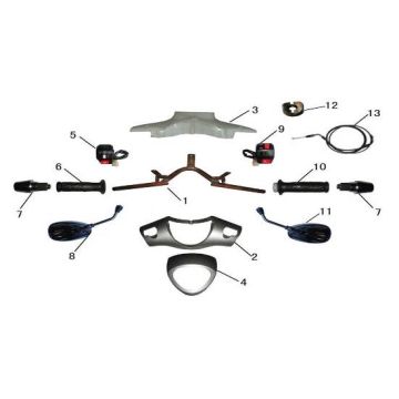 Stuur - Onderdelen stuur AGM GT champagne Stuur - Onderdelen stuur AGM GT champagne