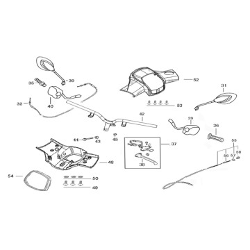 Stuur - Onderdelen stuur AGM Star 50 creme groen